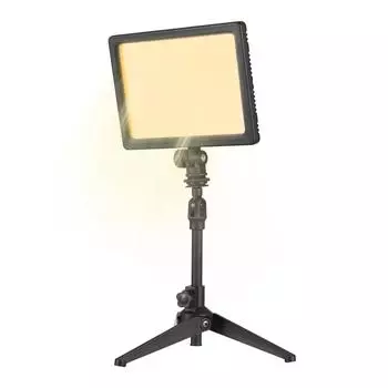 Мини-лампа для фотосъемки 12 Вт, светодиодная лампа с регулируемой яркостью, портативная лампа для видеоблога, 1120 светодиодных бусин, серия NP-F, аккумулятор US Plug чёрный