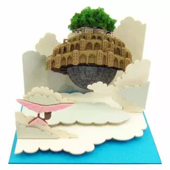 Мини-лапута Sankei Studio Ghibli: Небесный замок Лапута, парящий в небе. Немасштабная бумажная поделка MP07-20.