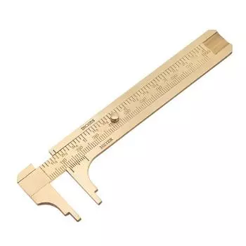 Мини латунная шкала 80/100 мм штангенциркуль линейка карманный измерительный прибор 100mmdouble scale