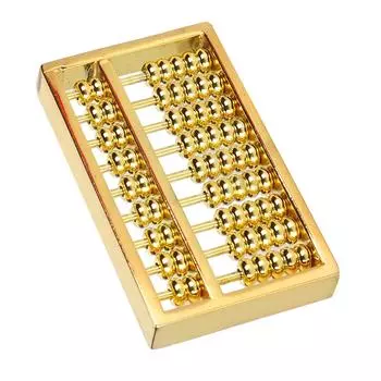 Мини-латунные счеты 9 шестеренок китайский математический счетный инструмент для детей и взрослых коллекция 1,5 дюйма