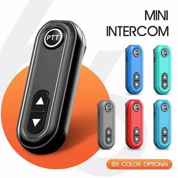 Мини-лавальерная рация с наушниками, поддержка группового режима связи 1 PCS чёрный