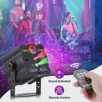 Мини-лазерный светильник UV8 Starry Sky: Красочный атмосферный проектор для KTV-баров Mini Stage Light