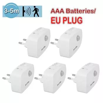 Мини светодиодный ночник с датчиком движения, беспроводной ночник для спальни, светодиодное освещение, вилка ЕС/батарея AAA для шкафа Warm White