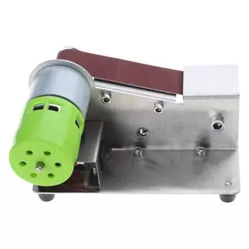 Мини ленточная шлифовальная машина 15-градусный ленточный шлифовальный станок Электрическая ленточная шлифовальная машина Полировальная Многофункциональная электрическая точилка Ленточная шлифовальная машина