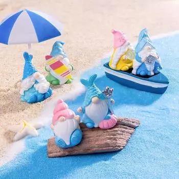 Мини летние пасхальные гномы фигурка кукла гном микропейзаж кукольный домик модель автомобиля украшение для интерьера украшение для домашнего рабочего стола