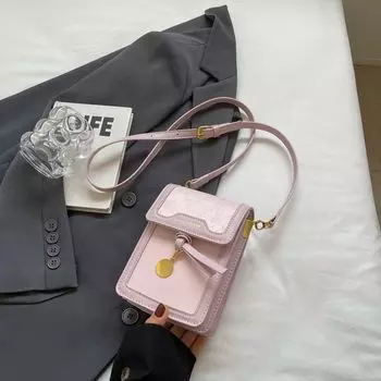 Мини летняя модная сумка через плечо Pink without pendant