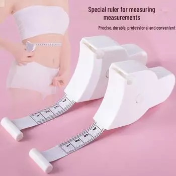Мини-линейка и сантиметровая лента для измерения окружности талии - метрическая/имперская, мягкая Y-образная конструкция белый