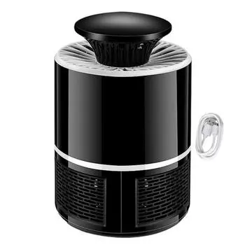 Мини ловушка для мух, уничтожитель комаров, питание от USB, уничтожитель плодовых мушек с УФ-светодиодной лампой, для помещений, улицы, дома, кемпинга, патио, подвесная лампа-ловушка для мух чёрный