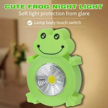 Мини-лягушка в форме COB сенсорный светильник для детской спальни, лестницы, шкафа, настенного светильника, внешнего аккумулятора для гостиной, детской комнаты, ночника 1pc