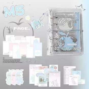 Мини M5 Карманный блокнот-биндер Ручной леджер Книга для записей Канцелярские товары Блокнот на разъемных листах Школа