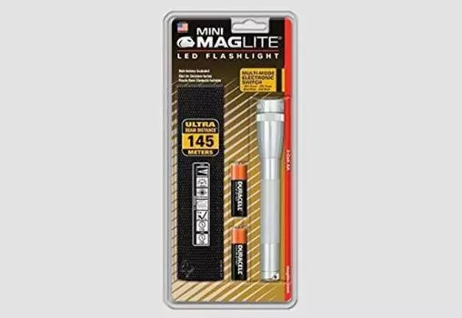 Mini Maglite AA x 2 SP2210HJ MINI 2AA Cell LED FLASHLIGHT Silver MAG-LITE [Товар]