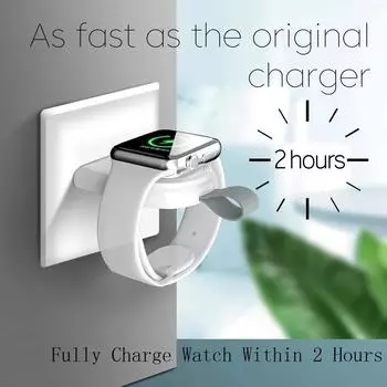 Мини-магнитная беспроводная зарядная док-станция для Apple Watch серии 8, 7, 6/5/4/SE/3/2, портативный беспроводной зарядный кабель, зарядное устройство для iwatch