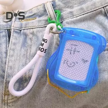 Мини-магнитная доска для рисования, игрушка с крючком, стираемый планшет для письма, блокнот для рисования, блокнот для рисования, брелок-подвеска, подарки на день рождения для детей и взрослых розовый