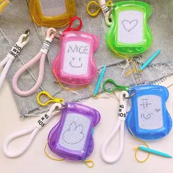 Мини-магнитная доска для рисования, игрушка с крючком, стираемый планшет для письма, блокнот для рисования, блокнот для рисования, брелок-подвеска, подарки на день рождения для детей и взрослых синий