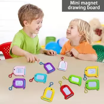 Мини-магнитная доска для рисования с карабином, детская школьная стираемая доска для рисования, доска для рисования, подарок для обмена в классе синий