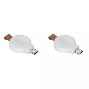 Мини-магнитное беспроводное зарядное устройство типа C для Apple Watch 8 7 6 5 4 3 2 1 SE (белый)