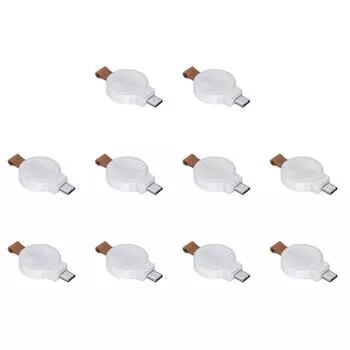 Мини-магнитное беспроводное зарядное устройство типа C для Apple Watch 8 7 6 5 4 3 2 1 SE (белый)