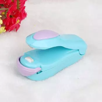 Мини-MagSealer 2 в 1, термосварка, мини-запайщик для пищевых продуктов, запечатщик пакетов для чипсов, портативный термовакуумный упаковщик, пластиковый упаковщик синий