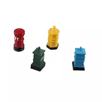 Mini Mail Box Craft Postbox Figurines Fairy Garden Micro Landscape Miniature Home Decor 1pc Red