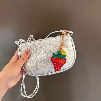 Мини Маленькая Сумка 2025 Новая Высококачественная Изысканная Маленькая Модная Сумка-Седло Повседневная Портативная Универсальная Сумка-Мессенджер Silver