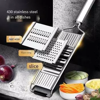 Мини-маленькая вспомогательная терка, многофункциональная кухонная овощерезка из нержавеющей стали, бытовая овощерезка для сыра и сыра 35.5*8.5*3