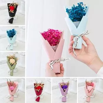 Мини-маленький букет из сухоцветов, сухая роза, ванна, цветы для тела, декор, товары для вечеринок, цветочное мыло, свадебное украшение, подарок, лучший сделай сам as the picture