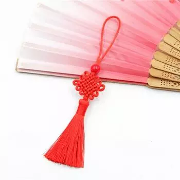 Мини Маленький китайский узелок кисточка Sui Diy Handmade No. 7 нитей вязание поделки закладка слинг маленький китайский узел Line 7 Chinese Knot Fringe красный