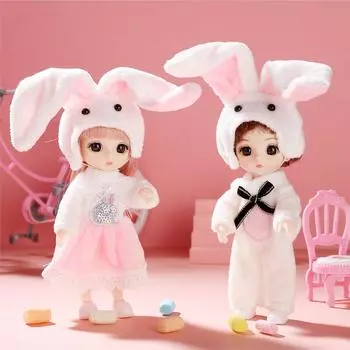 Мини-маленький размер куклы-наряда принцессы костюм детский день подарки для девочек игрушки оптом 17cm чёрный