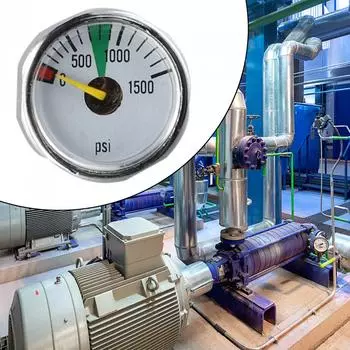 Мини-манометр с резьбой 1/8NPT, совместимый с приложениями 1500PSI