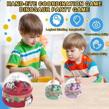 Мини-машина для когтей динозавра с 8 маленькими игрушками-динозаврами, забавные подвижные суставы, координация рук и глаз, детские призы в виде динозавров, игра с когтями, подарки для малышей красный