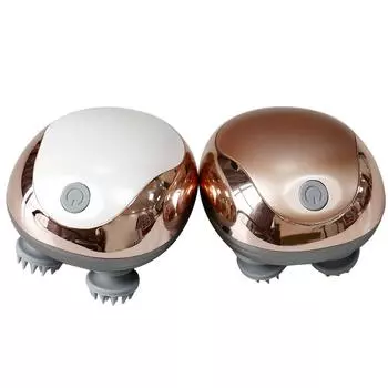 Мини-машина для массажа головы, силиконовая, с магнитным всасыванием, зарядка, силиконовая, многофункциональная, для разминания и вибрации, спа-головка золотой