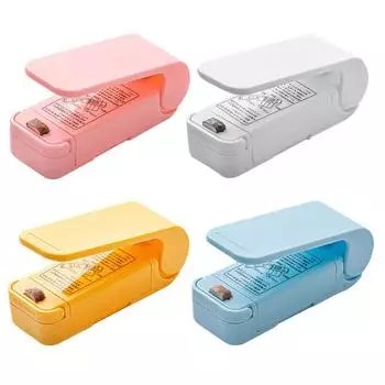 Мини-машина для пластиковой упаковки Ручной упаковщик закусок Влагостойкий Kichen T AU розовый