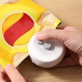 Мини-машина для запечатывания пакетов с резаком, перезаряжаемая, портативная, с термосваркой чёрный