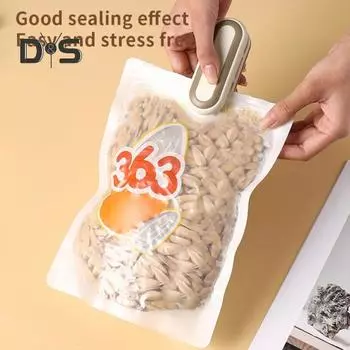 Мини-машина для запечатывания пакетов с резаком, перезаряжаемая машина для запечатывания пищевых продуктов, для закусок, бытовая кухонная машина для запечатывания чёрный