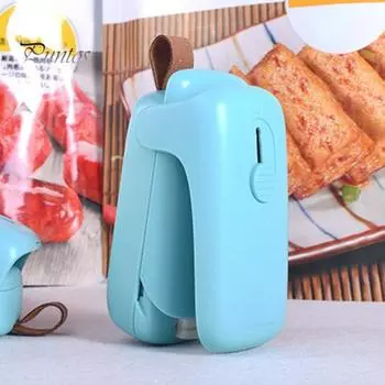 Мини-машина для запечатывания пакетов с термосваркой и резаком, портативная машина для запечатывания пакетов для чипсов, пластиковых пакетов для закусок, для хранения продуктов питания зелёный