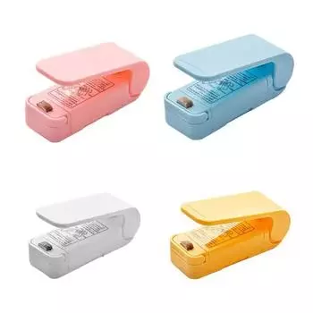 Мини-машина для запечатывания термопакетов, бытовая ручная термоупаковочная машина, кухонный аксессуар, портативная термоупаковочная машина для запечатывания пакетов белый