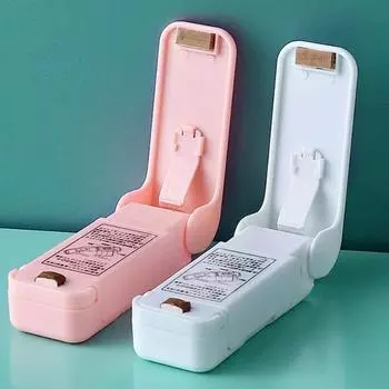 Мини-машина для запечатывания термопакетов, пакеты-запайщики, термопластиковые пакеты для закусок, портативный запайщик, кухонные гаджеты белый