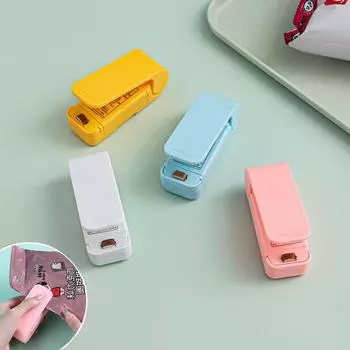 Мини-машина для запечатывания термопакетов, упаковочные пакеты, термопластиковые пищевые пакеты, портативный запайщик, кухонные принадлежности жёлтый