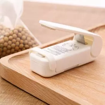 Мини-машина для запечатывания термопакетов, упаковочный запайщик, термопластиковые пищевые пакеты, портативный запайщик, упаковка White