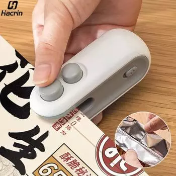 Мини-машина для запечатывания термопакетов Запайщик пластиковых пакетов Ручная машина для запечатывания термопакетов Пищевая упаковка Запайщики для пластиковых пакетов белый