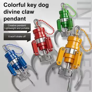 Мини-машинка-коготь брелок функциональная механическая игрушка-коготь с выдвижной рукой механическая зелёный