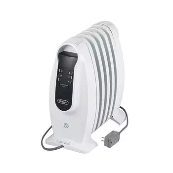 Мини-масляный обогреватель NJ0505E Компактный и легкий обогреватель с нулевым ветром для гардеробной, туалета, кухни, звукоизолированного помещения, вспомогательного нагрева поверхности