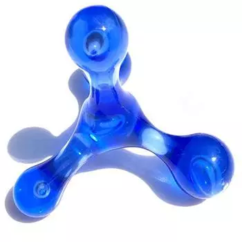 Мини-массажная палочка для спины, модный домашний массажер для всего тела, массажер с четырьмя шариками, высокое качество One Size синий