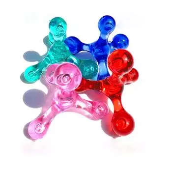 Мини-массажная палочка для спины, модный домашний массажер для всего тела, массажер с четырьмя шариками синий