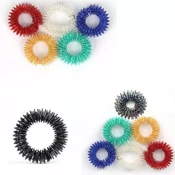 Мини-массажное кольцо для пальцев: Пружинный декомпрессионный массажер