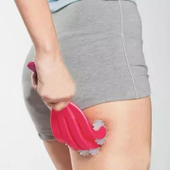 Мини-массажное роликовое колесо с подтяжкой бедер, роликовый массажер для бедер с 4 пальцами, массажер для тела, уход за целлюлитом, P21