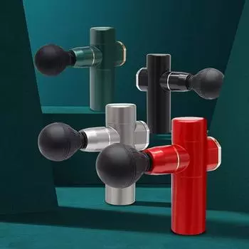 Мини-массажный пистолет с 4 передачами, восстановление фасций, пистолет для фитнеса, массажер для облегчения боли в мышцах, забавное портативное терапевтическое устройство 1PC зелёный