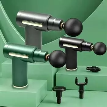 Мини-массажный пистолет USB, машина для расслабления мышц, вибрационный пистолет, массажный стержень, фитнес-оборудование, захват для шеи, пистолет для фасции красный