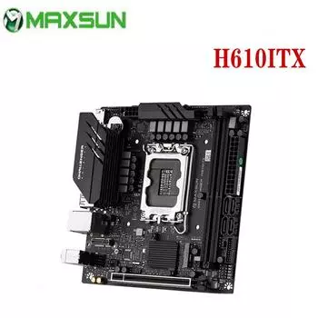 Мини-материнская плата для компьютера MAXSUN Challenger H610 ITX поддерживает Intel 12th DDR4 M.2