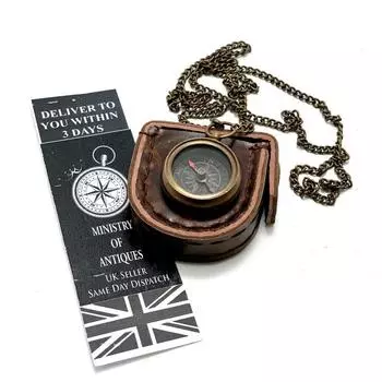 Мини-медальон в виде компаса, крошечный латунный компас, подвеска-компас, подарок ручной работы, подарок для нее, подарок для него, мужской подарок, подарок на день Святого Валентина